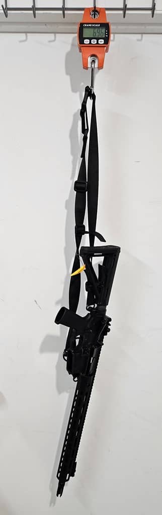 SR15 weight 6.96 -.576.39lbs actual